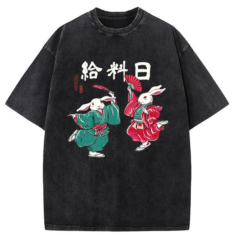 Tokyo-Tiger Payday Dancing Bunnies Washed T-Shirt