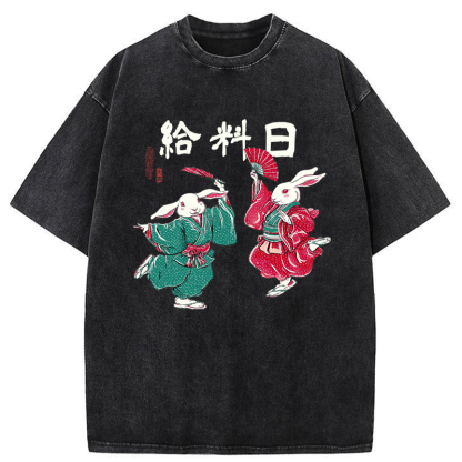 Tokyo-Tiger Payday Dancing Bunnies Washed T-Shirt