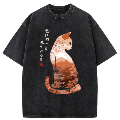 Tokyo-Tiger Beauty in Transience Washed T-Shirt