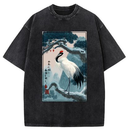 Tokyo-Tiger Timeless Pine, Today's Reflection Washed T-Shirt