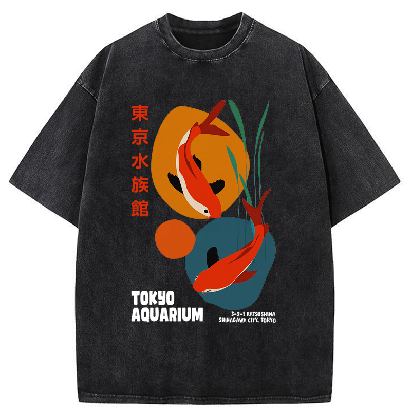 Tokyo-Tiger Tokyo Koi Dreams Washed T-Shirt