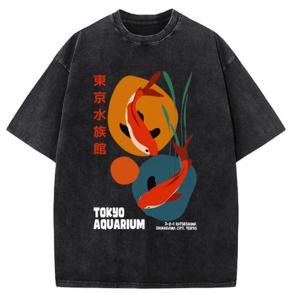 Tokyo-Tiger Tokyo Koi Dreams Washed T-Shirt