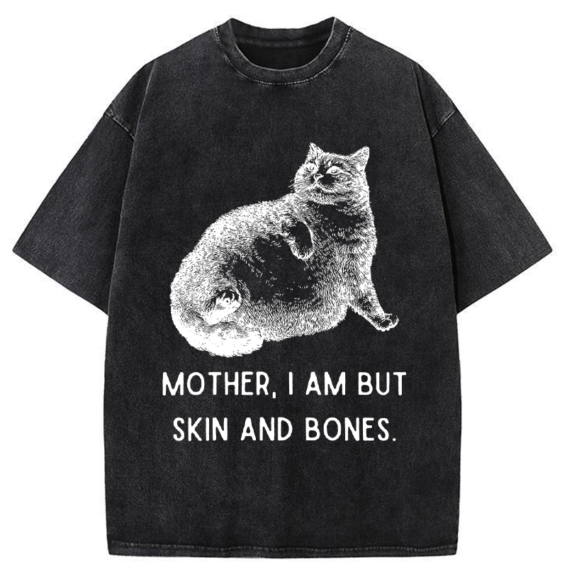 Tokyo-Tiger Skin & Bones Cat Washed T-Shirt