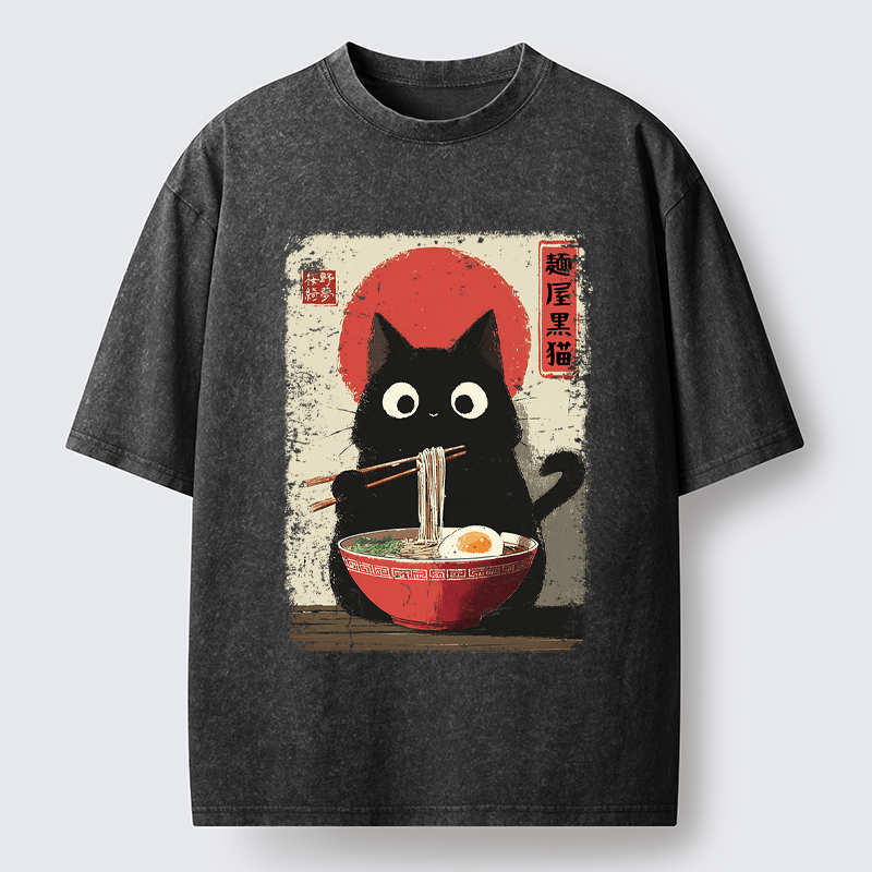 Tokyo-Tiger Slurp Meowster Washed T-Shirt