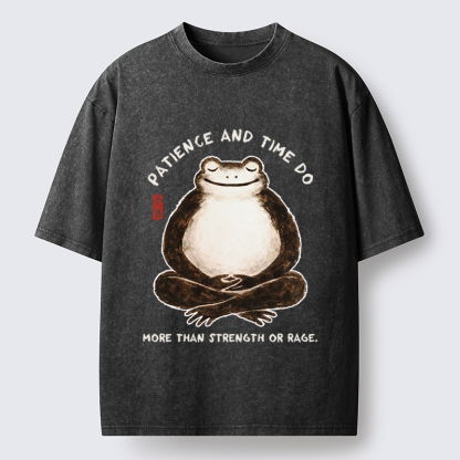 Tokyo-Tiger Zen Frog Wisdom Washed T-Shirt