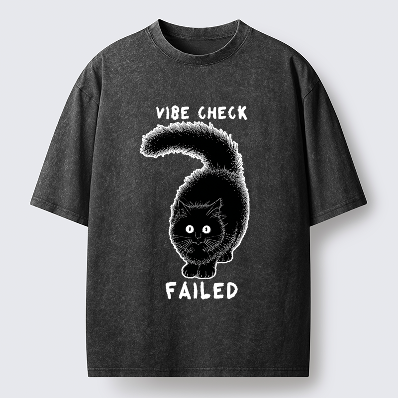 Tokyo-Tiger Cat's Vibe Check Washed T-Shirt