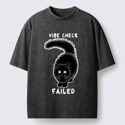 Tokyo-Tiger Cat's Vibe Check Washed T-Shirt