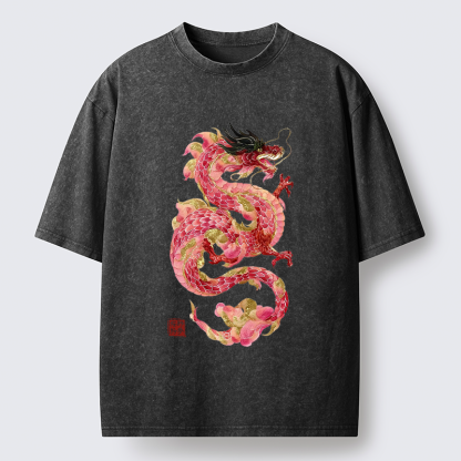 Tokyo-Tiger Eternal Flame Dragon Washed T-Shirt
