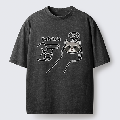 Tokyo-Tiger Rebellious Raccoon Washed T-Shirt