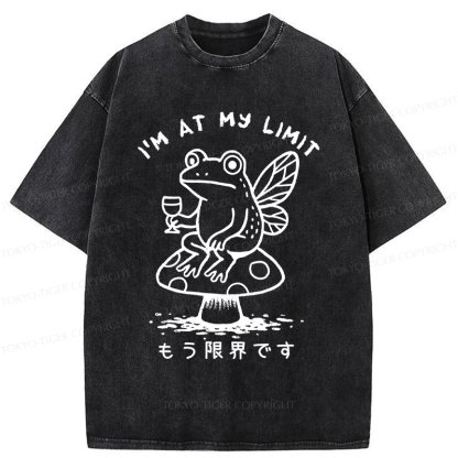 Tokyo-Tiger Funny At Frog's Limit memes Washed T-Shirt