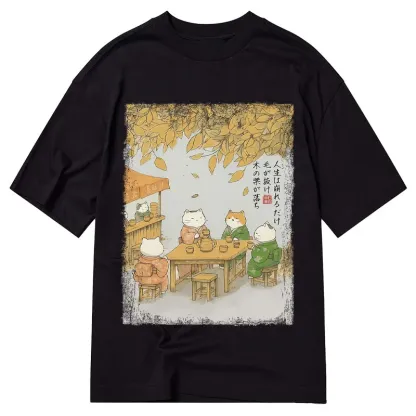 Tokyo-Tiger Cats Drinking Tea Under The Tree Classic T-Shirt