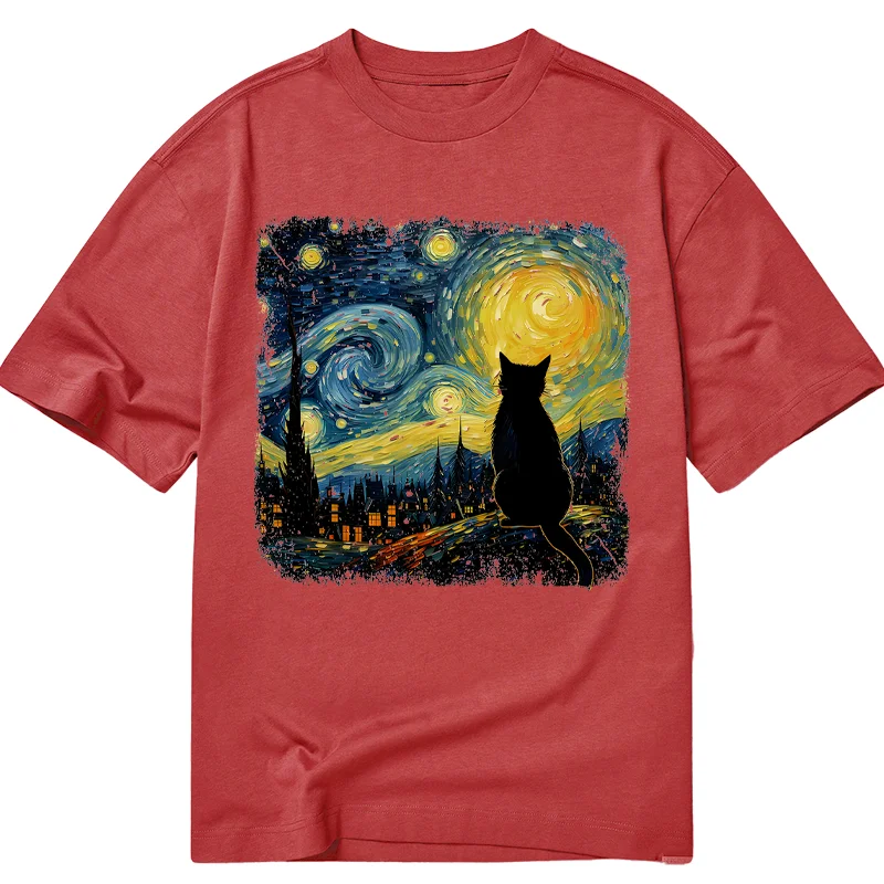 Tokyo-Tiger The Starry Night Cat Classic T-Shirt