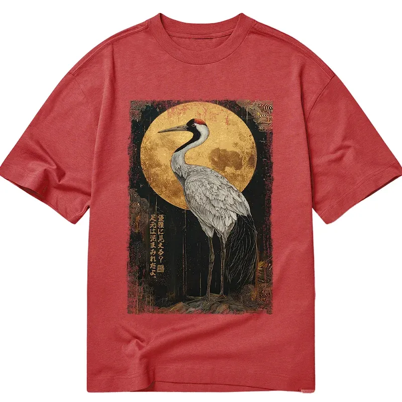 Tokyo-Tiger Vintage Japanese Crane Kanji Classic T-Shirt
