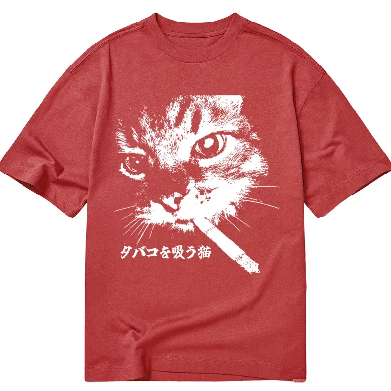 Tokyo-Tiger Retro Cat Smoking Classic T-Shirt