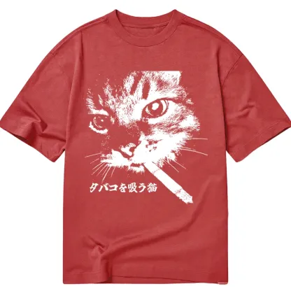Tokyo-Tiger Retro Cat Smoking Classic T-Shirt