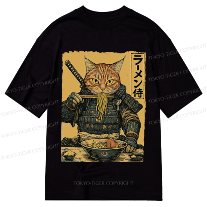 Tokyo-Tiger Cat General Eating Ramen Classic T-Shirt