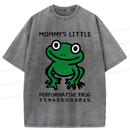 Tokyo-Tiger Mommy's Little Performative Frog Washed T-Shirt