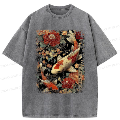 Tokyo-Tiger Fish and Water: Give and Receive Washed T-Shirt