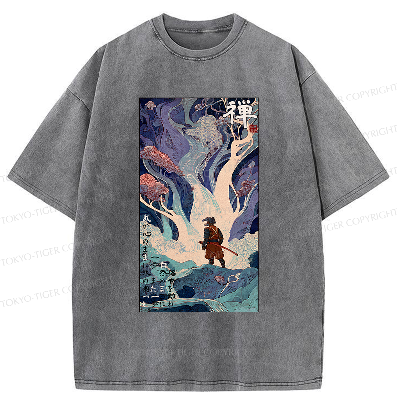 Tokyo-Tiger Following The Heart Into Nature Washed T-Shirt