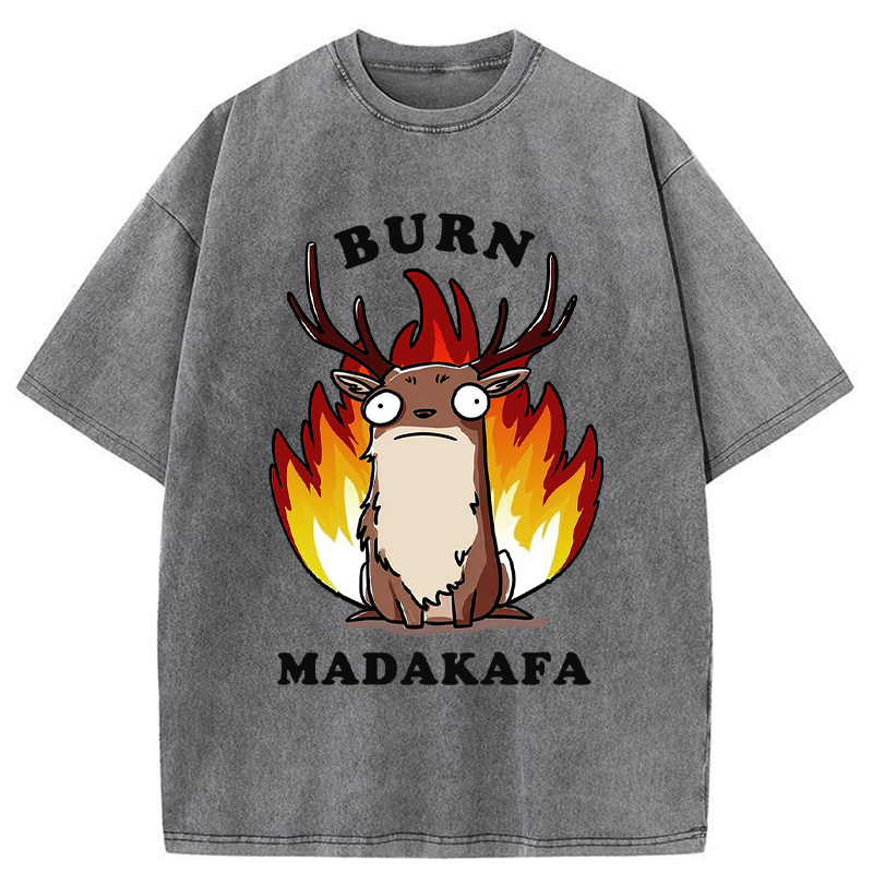 Tokyo-Tiger I’m Fine. Just a Little on Fire Washed T-Shirt