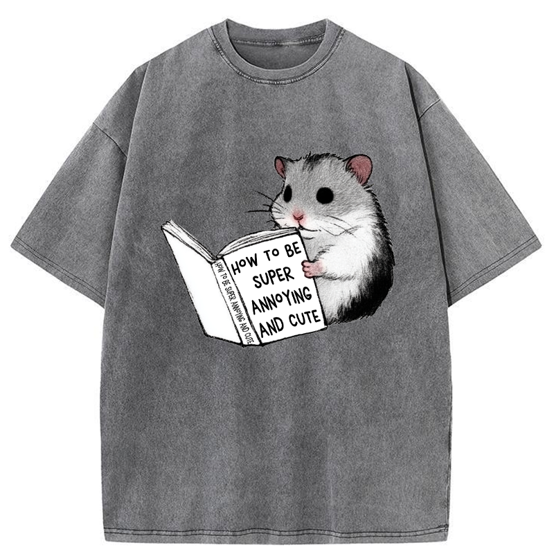 Tokyo-Tiger Hamster Life Hacks Washed T-Shirt
