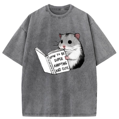 Tokyo-Tiger Hamster Life Hacks Washed T-Shirt