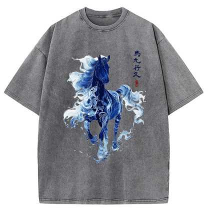 Tokyo-Tiger Everything goes smoothly Washed T-Shirt