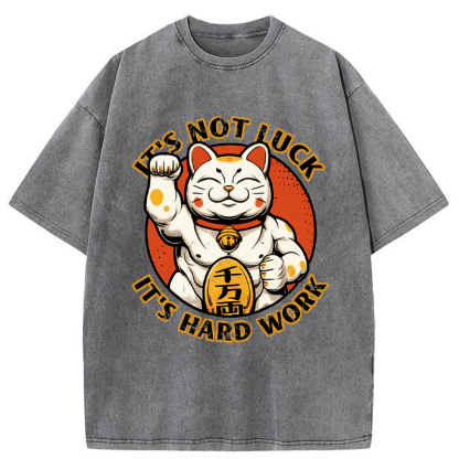 Tokyo-Tiger Maneki:Luck Is Earned Washed T-Shirt