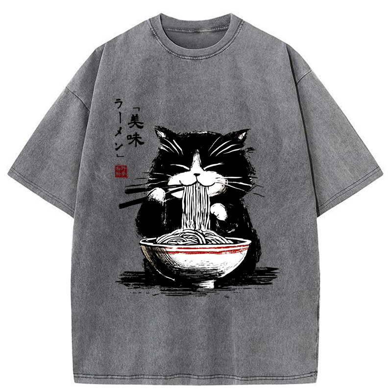 Tokyo-Tiger Eat, Slurp, Repeat Washed T-Shirt