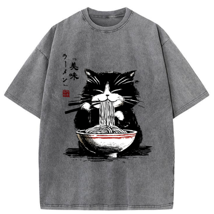 Tokyo-Tiger Eat, Slurp, Repeat Washed T-Shirt
