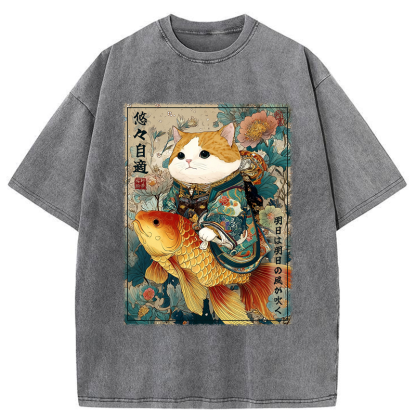 Tokyo-Tiger Go with the Flow Washed T-Shirt