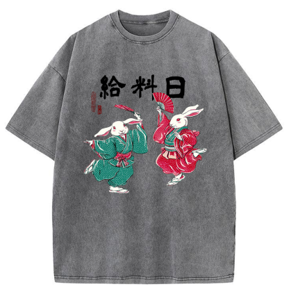 Tokyo-Tiger Payday Dancing Bunnies Washed T-Shirt