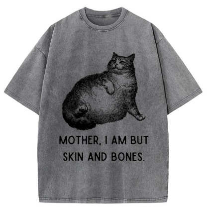 Tokyo-Tiger Skin & Bones Cat Washed T-Shirt