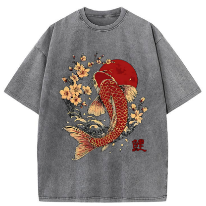 Tokyo-Tiger Luck of the Koi Washed T-Shirt