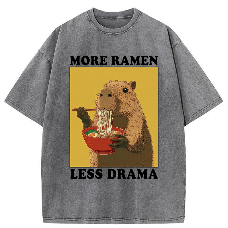 Tokyo-Tiger Noodles Over Drama Washed T-Shirt
