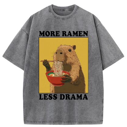 Tokyo-Tiger Noodles Over Drama Washed T-Shirt