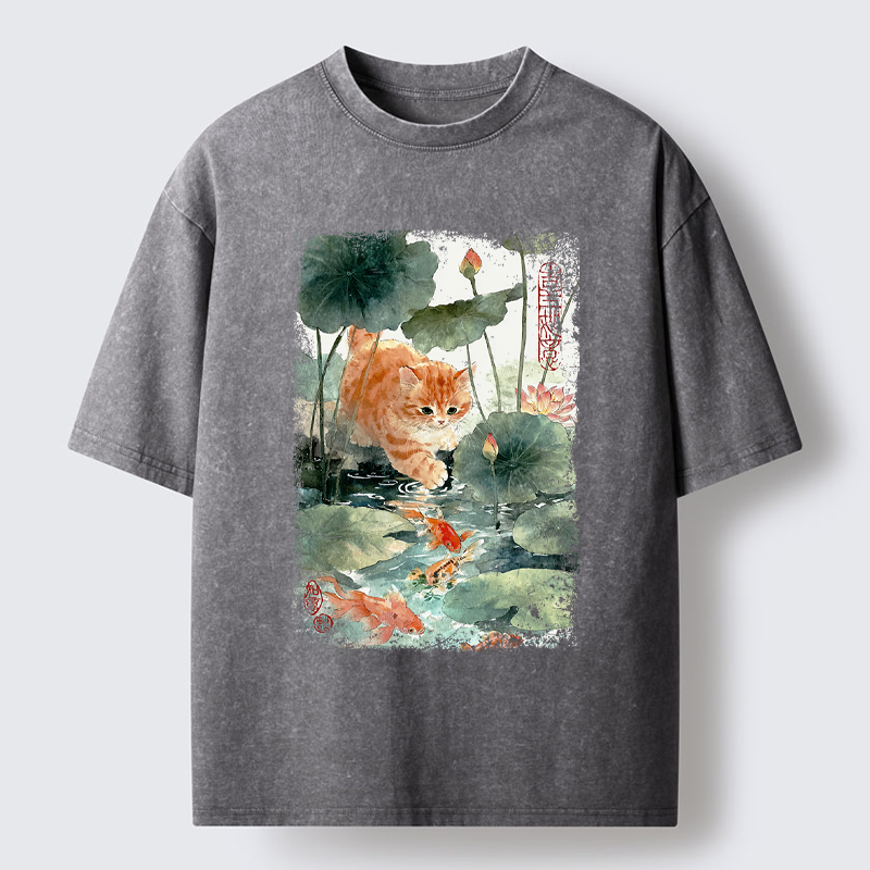 Tokyo-Tiger Yummy in My Eyes Washed T-Shirt