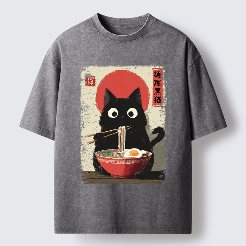 Tokyo-Tiger Slurp Meowster Washed T-Shirt