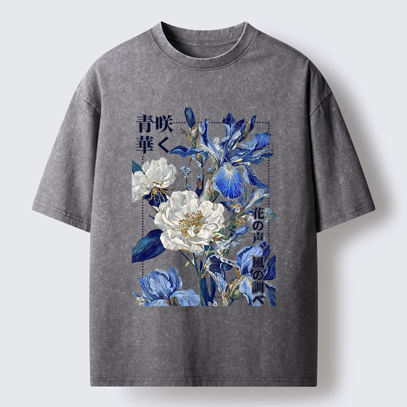 Tokyo-Tiger Harmony of Bloom and Breeze Washed T-Shirt