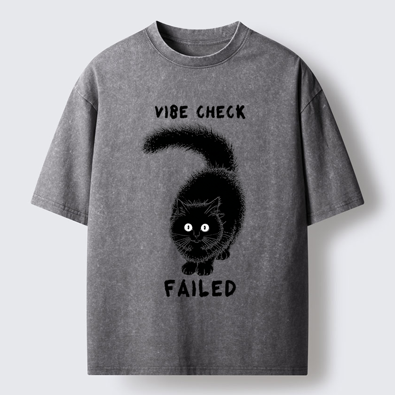 Tokyo-Tiger Cat's Vibe Check Washed T-Shirt