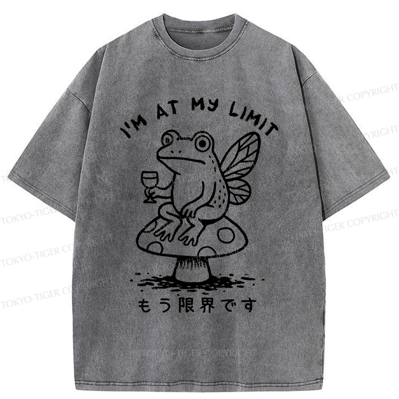 Tokyo-Tiger Funny At Frog's Limit memes Washed T-Shirt