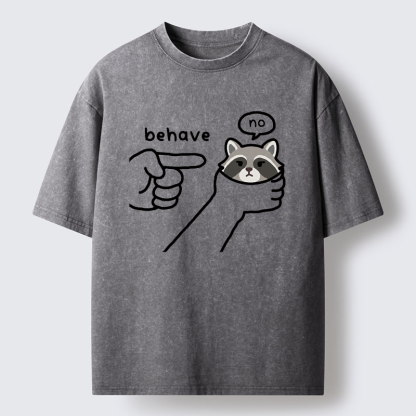 Tokyo-Tiger Rebellious Raccoon Washed T-Shirt