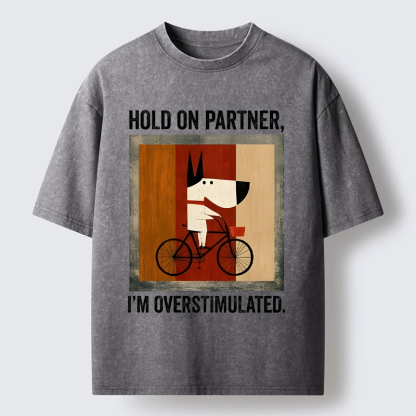Tokyo-Tiger Overstimulated Pup Washed T-Shirt
