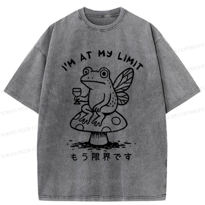 Tokyo-Tiger Funny At Frog's Limit memes Washed T-Shirt