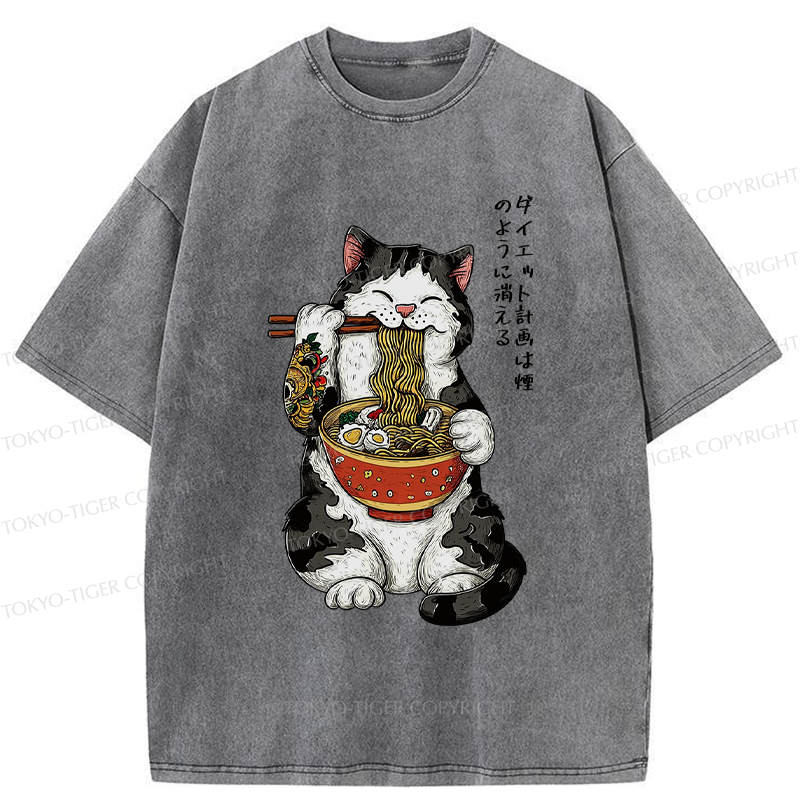 Tokyo-Tiger Diet Plans Shattered Into Nothingness Washed T-Shirt