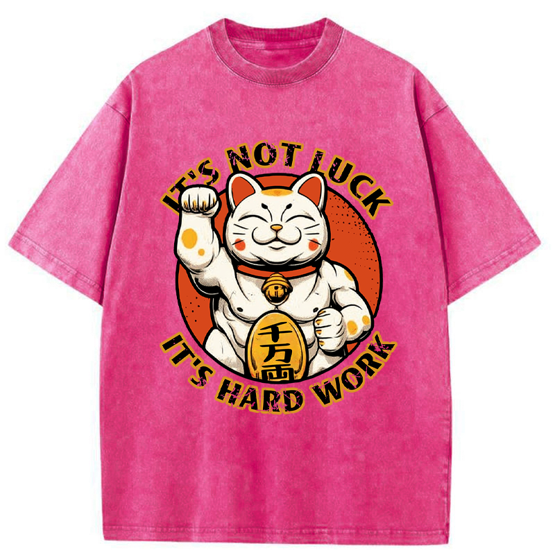 Tokyo-Tiger Maneki:Luck Is Earned Washed T-Shirt