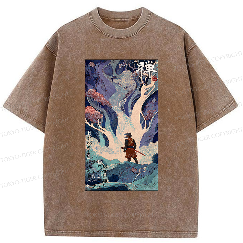 Tokyo-Tiger Following The Heart Into Nature Washed T-Shirt