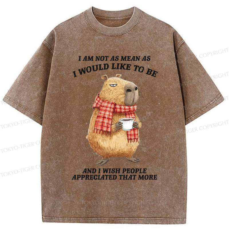 Tokyo-Tiger Playfully Mean Capy Washed T-Shirt