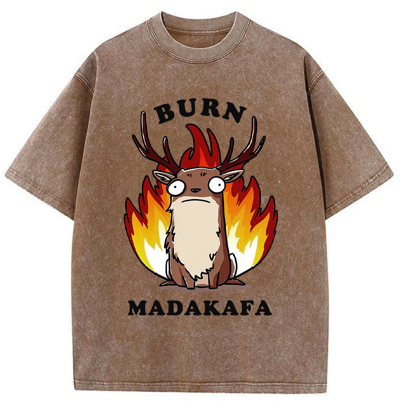 Tokyo-Tiger I’m Fine. Just a Little on Fire Washed T-Shirt