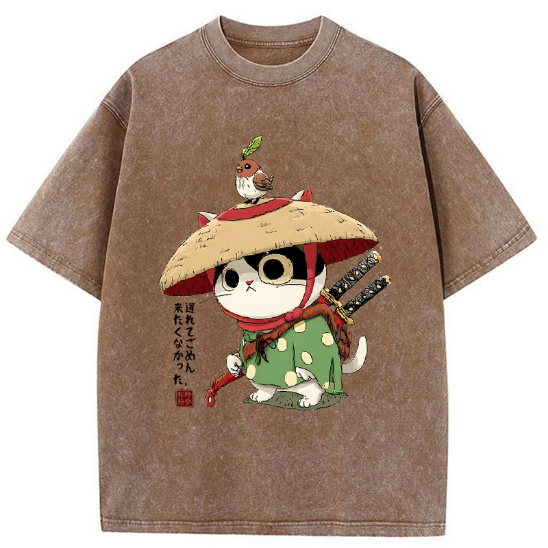 Tokyo-Tiger Sorry I’m Late, I Didn’t Want to Come Washed T-Shirt